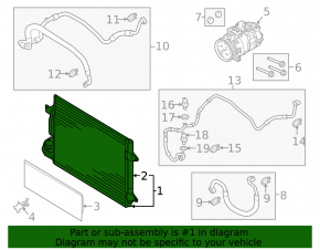 Air conditioning radiator condenser VW Beetle 12-19 broken honeycombs