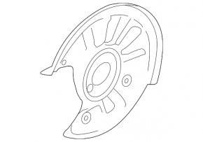 Brake Disc Cover Rear Left VW Tiguan 18-24