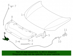 Nissan Kicks 25-26 hood lock
