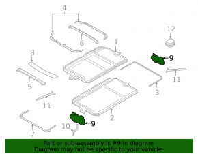 BMW X5 E70 07-13 Sunroof Motor