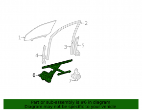 Front left window lifter with motor for Toyota Avalon 2012