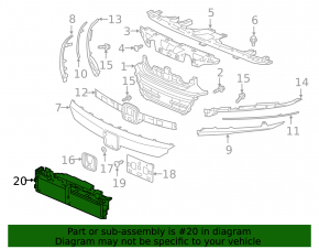 Honda Accord 18-22 radiator deflector blind assembly