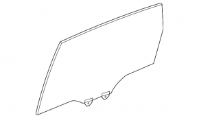 Rear left door glass Acura MDX 14-20