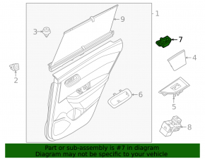Rear left door curtain hook Nissan Rogue 21-23 black