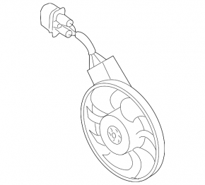 Left cooling fan for Audi Q7 4L 10-15