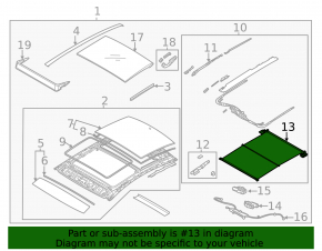 Sunroof Curtain Hyundai Sonata 20-23 Dark Gray