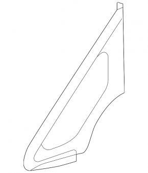 Window blind glass front right Kia Forte 4d 14-18 black