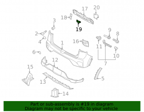 Rear bumper mount on amplifier lower left Kia Niro 20-22 HEV, PHEV