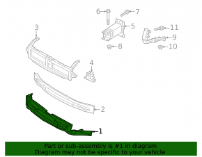 Front Bumper Absorber Audi A4 B9 17-19