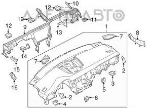 Under-torpedo pipe reinforcement Porsche Macan 15-