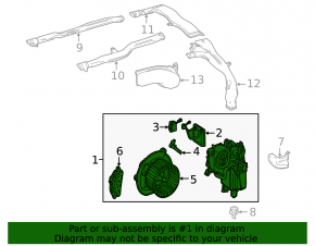 Heater assembly 3 row Mercedes GLS-class X166 13-19