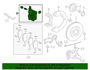 Front right brake caliper assembly for Mercedes A-class V177 19-22 AMG pkg