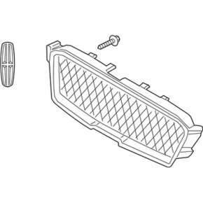 Radiator grill Lincoln MKZ 17-20 black