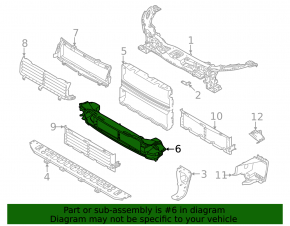 Lower radiator deflector for Land Rover Discovery Sport 2020-23, 2.0