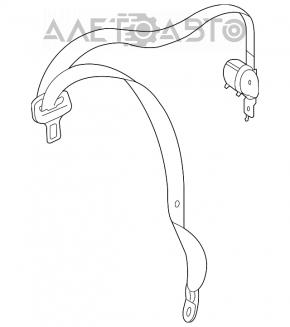 Rear center seat belt for Mercedes X164 GL, beige