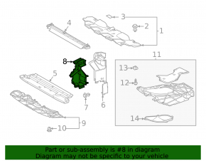 Left radiator deflector Toyota Venza 21- small