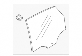 Rear right door glass for a VW Jetta 19-24