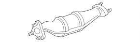 Right catalytic converter for Infiniti FX35 03-07, with lambda sensor