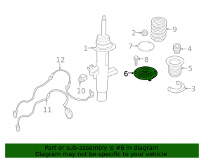 Front left shock absorber support BMW 2 F22 14-21