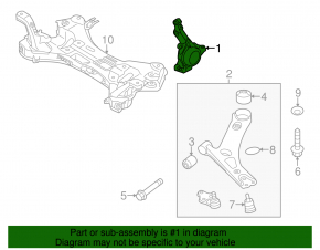 Front right axle pin Hyundai Elantra UD 11-16