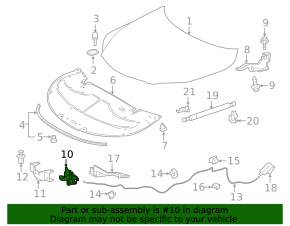 Hood Lock Lexus RX350 RX450h 16-22