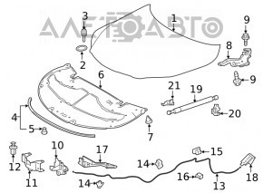 Hood Lock Lexus RX350 RX450h 16-22