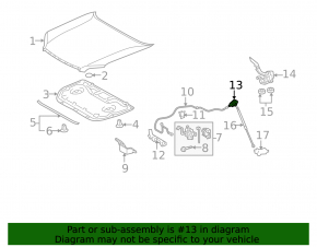 Bonnet Lock Release Lever Interior Lexus CT200h 11-17