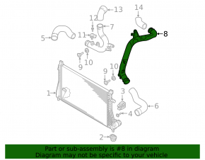 Intercooler pipe left center VW Tiguan 18 - plastic
