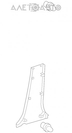 Toyota Prius 30 10-15 lower left center pillar trim, beige