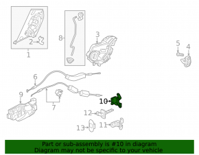 Upper rear right door hinge Honda HR-V 16-22