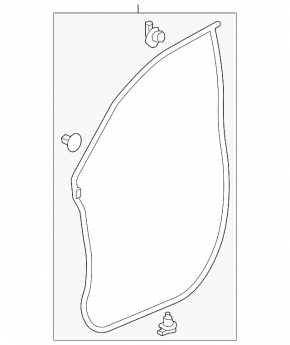 Honda Passport 19-25 front left door seal