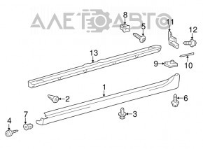 Left threshold for Toyota Avalon 13-18