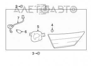 Left inner trunk lid light for Toyota Avalon 13-15