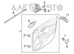 Door trim card front left Kia Soul 14-19