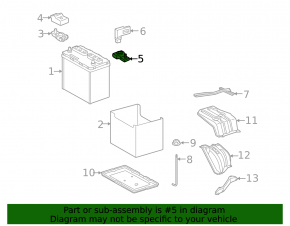 Negative terminal of battery Toyota Rav4 13-18