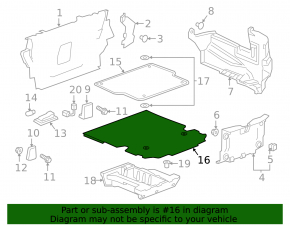 Trunk floor Chevrolet Camaro 16-23 convertible