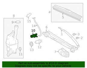 Toyota Camry V55 15-17 USA Windscreen Washer Motor