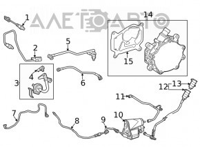 Fuel vapor pressure sensor Infiniti QX30 17- with tubes