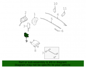 Front airbag sensor left Subaru b9 Tribeca guide breakage