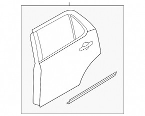 Door bare rear left Ford Explorer 11-19