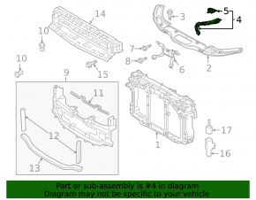 Right eyelash TV bracket for Mazda 6 18-21