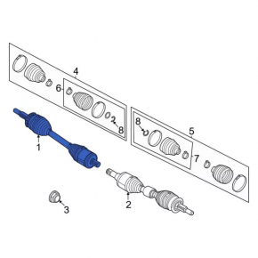 Drive axle shaft rear right Ford Mustang Mach-E 21-23