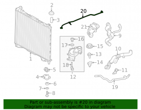 Expansion tank tube for Land Rover Discovery 17-20 3.0d