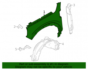 Front left wing Ford Bronco Sport 21-25