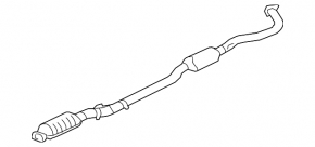 Exhaust line middle part without catalytic converter Mitsubishi Outlander 14-20 3.0
