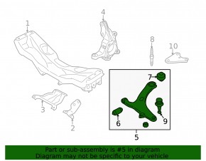 Lower control arm front left Subaru Impreza WRX GH 08-11 2.5T