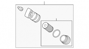 Hyundai Palisade 20-25 engine oil filter housing with cooler