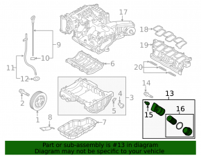 Hyundai Palisade 20-25 engine oil filter housing with cooler