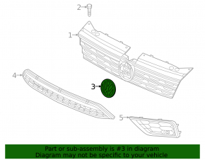 VW Tiguan 18-19 grille emblem