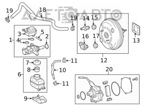 Lexus RX350 10-15 Master Brake Cylinder with Reservoir
